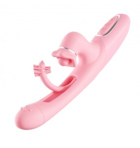 MizzZee - Bunny Slap Vibrator Wand (Chargeable - Pink)